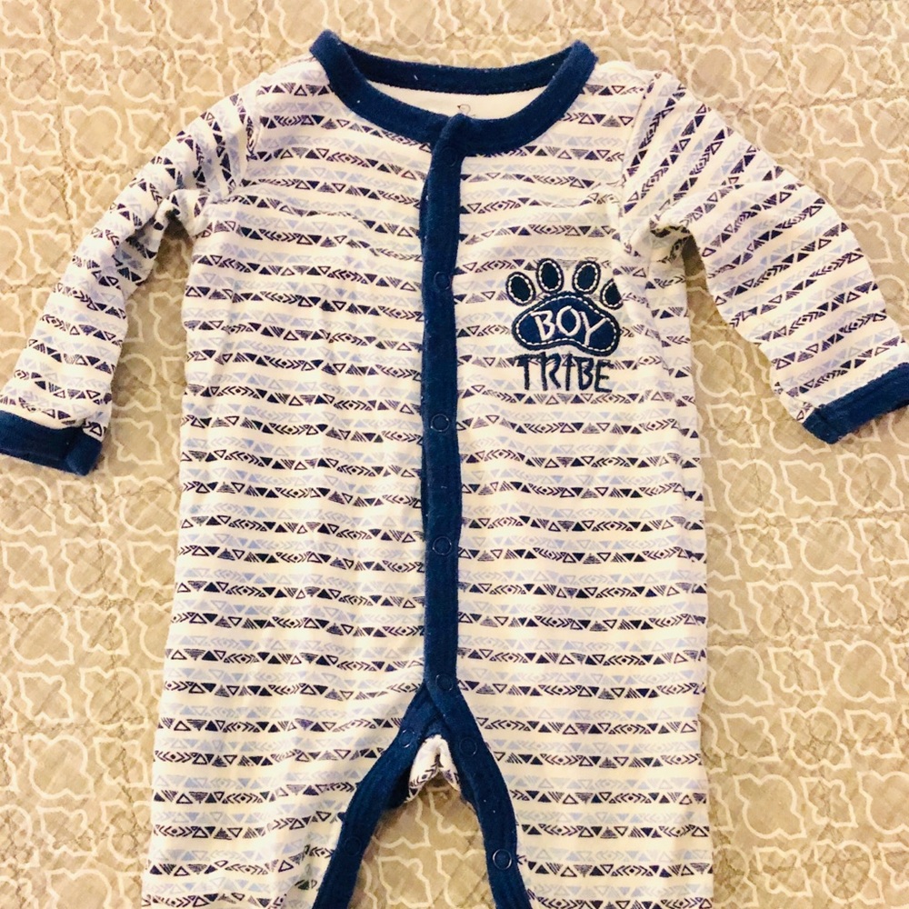 Baby boy “sleep and play” bodysuit